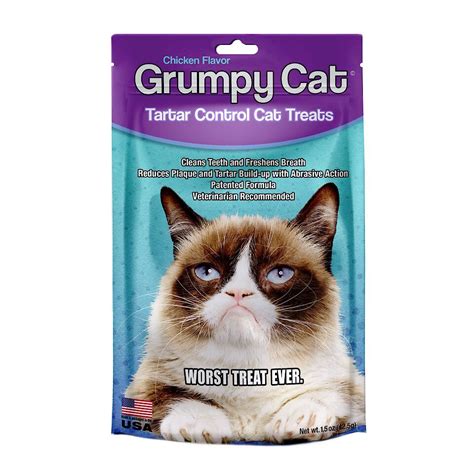 Team Treatz Grumpy Cat Tartar Control Chicken Flavor Cat Treats