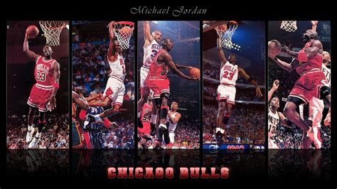 Nba Michael Jordan Chicago Bulls Basketball Wallpaper Collage De