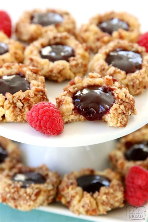 The original recipe did not have any sugar or vanilla. Raspberry Jam Thumbprint Cookies are a classic shortbread ...