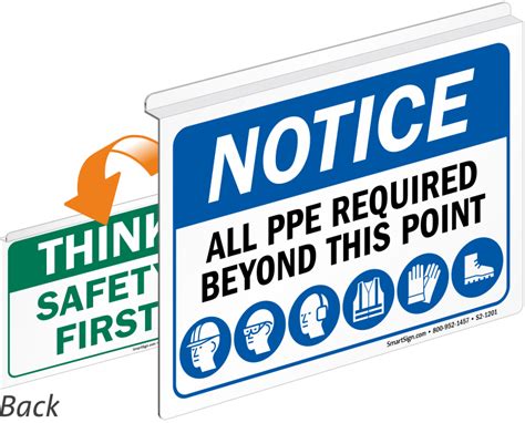 Notice All Ppe Required Safety First Sign Sku S2 1201