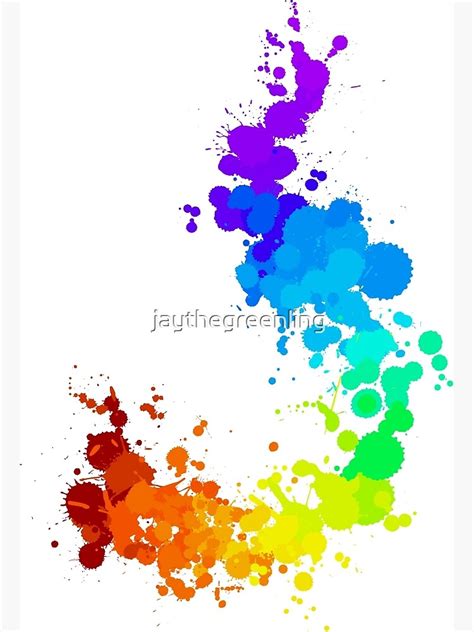 Rainbow Splatter Poster By Jaythegreenling Redbubble