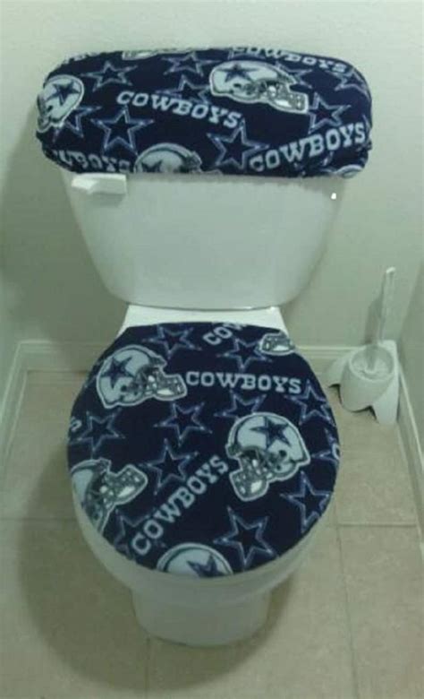 Dallas Cowboys Fleece Toilet Tank And Seat Cover Set 2pc Etsy