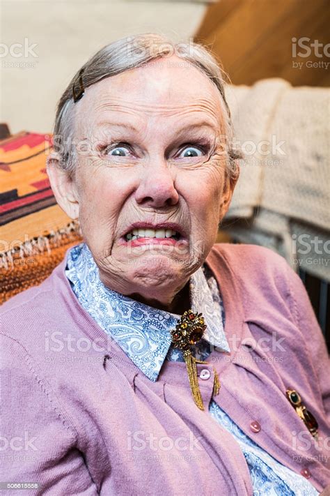Old Woman Making A Face Stock Photo Download Image Now Istock