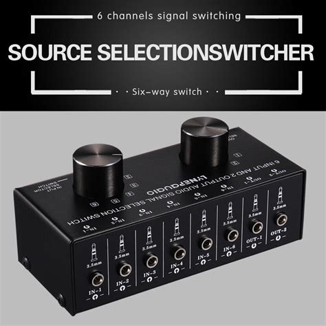 62 In 26 Out Stereo Rca35mm Switcher Box Audio Selector Passive