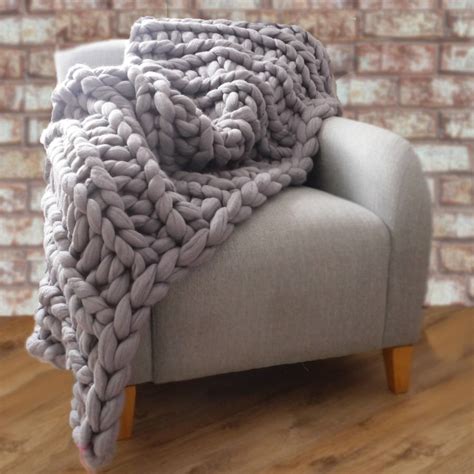 Yarnscombe Chunky Hand Knitted Throw By Lauren Aston