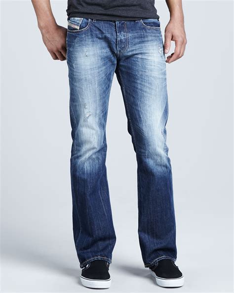 Lyst Diesel Fanker 008b9 Bootcut Jeans In Blue For Men