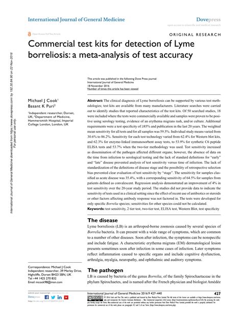 InterprÉtation Du Test Western Blot Pour Lyme