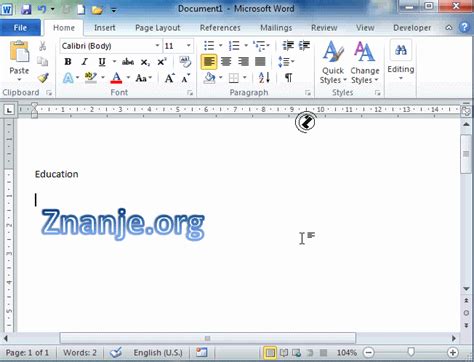 Use the mouse or touchpad to select and drag a sizing handle. WORD2010 - WORD ART - Resizing WORD ART