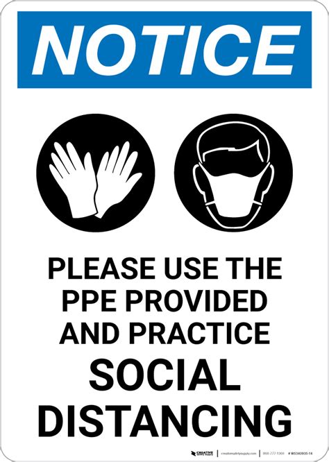 Personal Protective Equipment Ppe Signs Creative Safety Supply