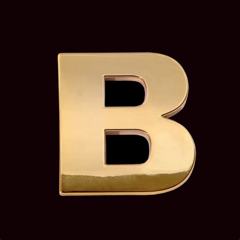 Gold Letter B 3cm Chrome Letter And Sign