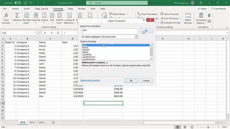 How To Use Insert Function Dialogue Box To Enter Formulas In Excel