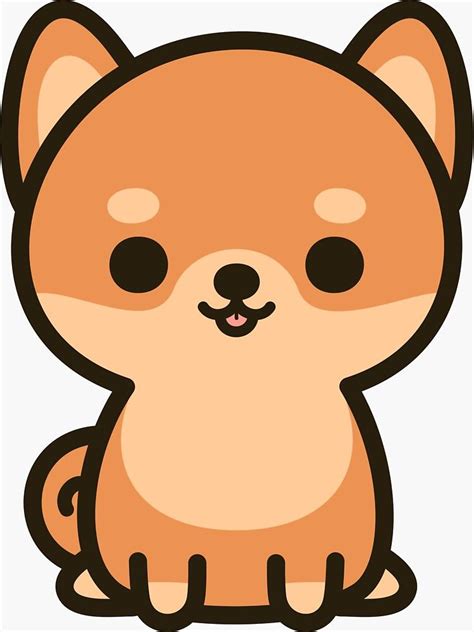 Cute Shiba Inu Sticker By Peppermintpopuk Cute Animal Drawings Kawaii