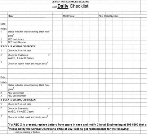 Top 12 Daily Checklist Templates Pdf Excel Word Excel Templates