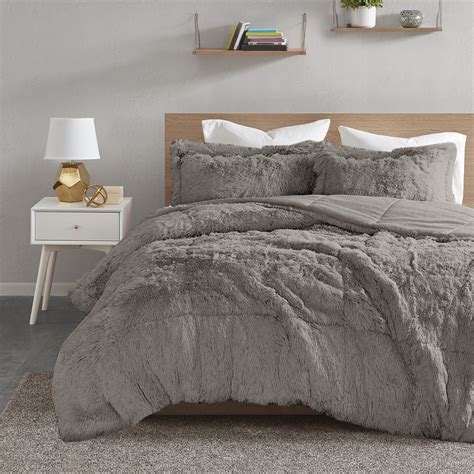 Home Essence Apartment Leena Shaggy Faux Fur Comforter Set Twintwin
