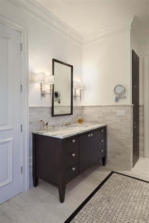 Try them on walls, in showers, and even, yes, ceilings. Half Tiled Wall - Traditional - bathroom