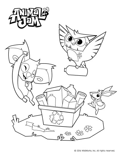 Animal Jam Coloring Pages Celebrate Spring And The Environment With