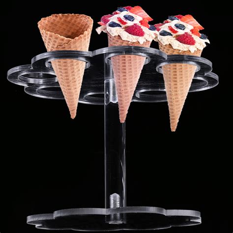 X Ice Cream Cone Holder Display Stand Carrier Acrylic Height Ebay