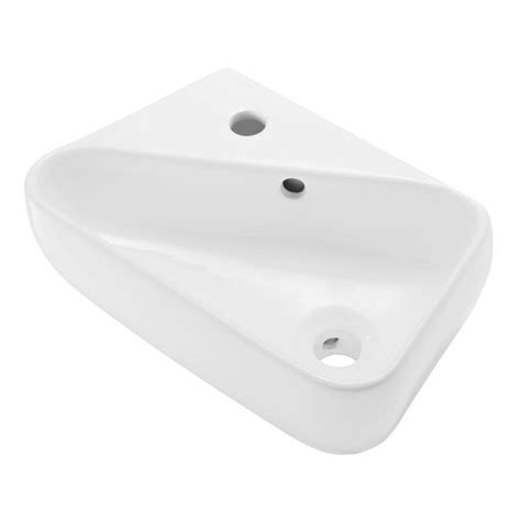 Swiss Madison Plaisir Glossy White Wall Mount Rectangular Bathroom Sink With Overflow Drain In