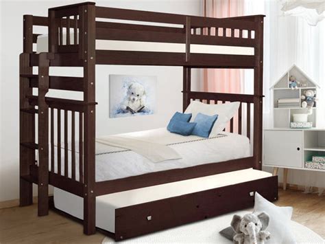 Bunk Beds Tall Twin Dark Cherry Trundle 599 Bunk Bed King