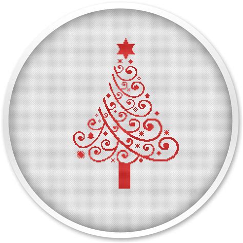Christmas Tree Cross Stitch Pattern Instant Download Free Etsy