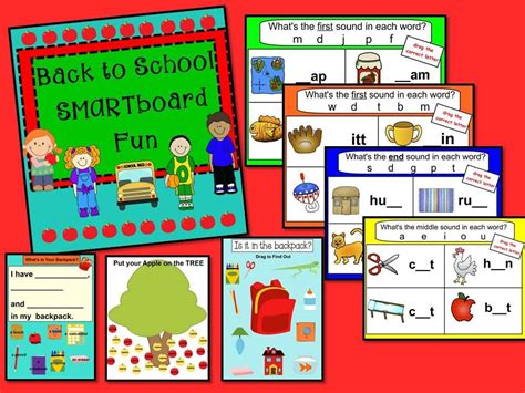 Back To School Smartboard Fun Includes 34 Activities Printable Pdfs