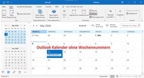 Wochennummern Kalenderwoche Im Outlook Kalender Anzeigen Windows Faq
