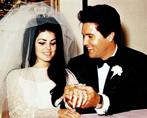 Priscilla And Elvis Meeting The Press After The Wedding Ceremony In May
