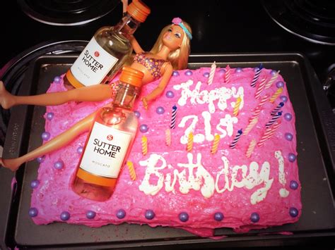 12 21 Barbie Cakes Photo 21st Barbie Birthday Cake Drunk Barbie 21st