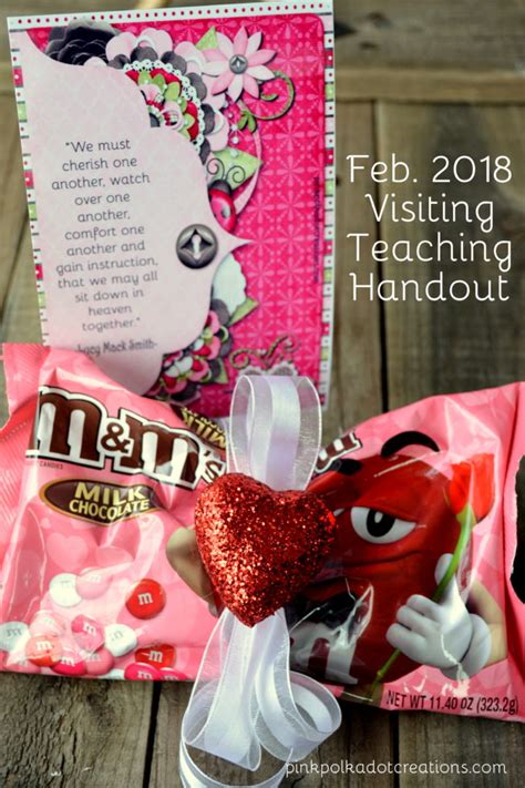 Feb 2018 Visiting Teaching Handout Pink Polka Dot Creations