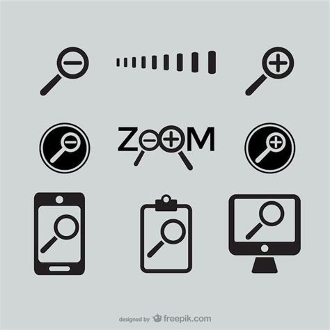 Zoom Icons Vector Free Download