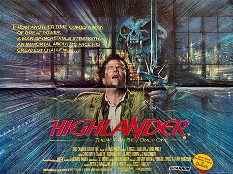 Original Highlander Movie Poster Sean Connery Christopher Lambert
