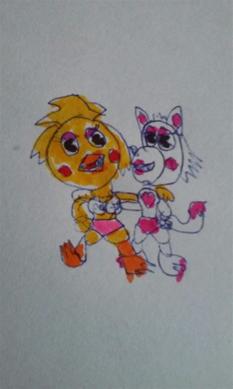 I Drew Toy Chica And Mangle Cuphead Style Five Nights At Freddys Amino