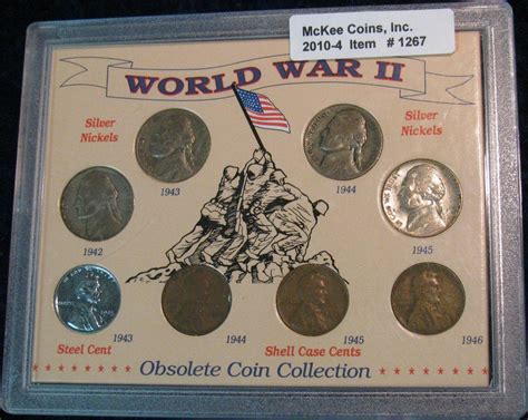 1267 World War Ii Coin Set 1943 44 45 46 Cents And 1942 43 44 45