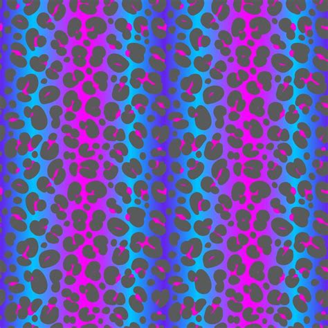 Neon Leopard Seamless Pattern Bright Colored Spotted Background