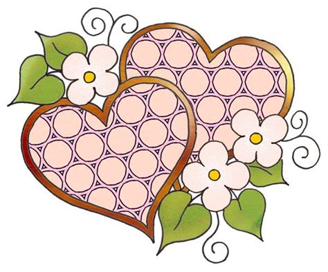 Artbyjean Love Hearts Colorful Heart Blossom Design Heart Clip Art
