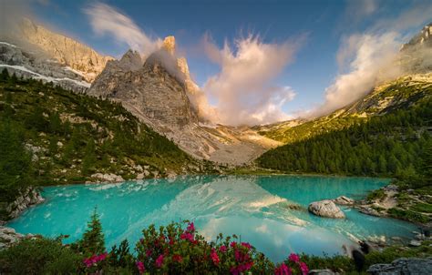 Wallpaper Mountains Lake Alps Italy The Dolomites Images For