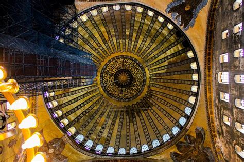 The Interior Of The Hagia Sophia Museum In Istanbul Turkey