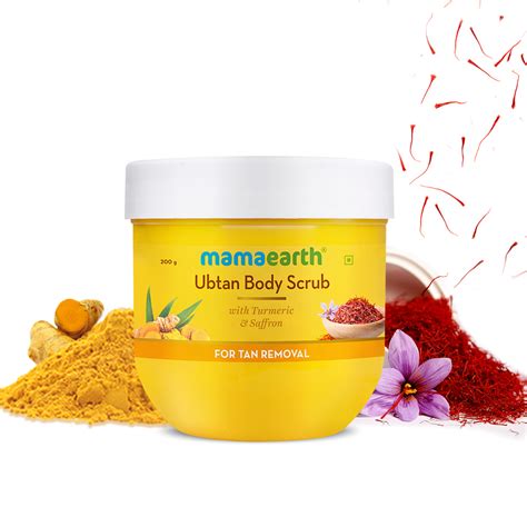 Mamaearth Ubtan Body Scrub With Turmeric And Saffron For Tan Removal 200 G