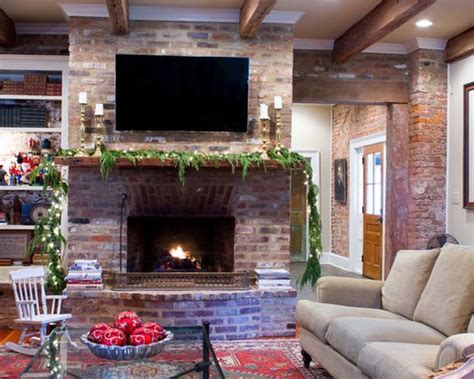 Above, is a photo of a brick fireplace from floor to ceiling, common in 1970's a decision was made to lay slate tile over the exposed brick. Old Brick Fireplace Ideas, Pictures, Remodel and Decor