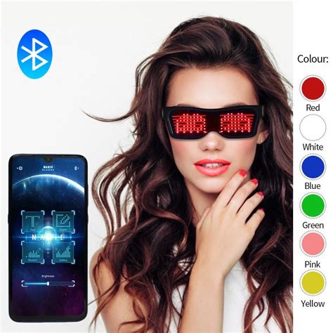 Bluetooth App Programmable Led Party Glasses Glowing Glasses Concert Lights App Control