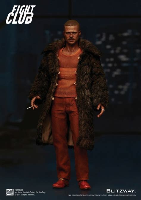Osr Fight Club Tyler Durden Sixth Scale Collectible Figure Red Jacket Ver Fur Coat Ver
