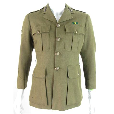 Vintage Wwii Size S Khaki British Army No 2 Dress Jacket Oxfam