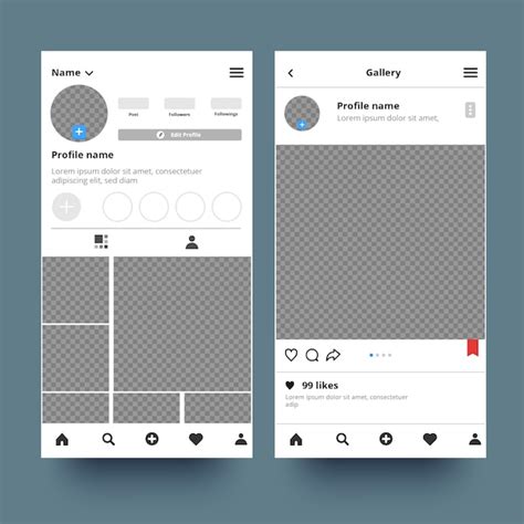 Free Vector Instagram Profile Interface Template