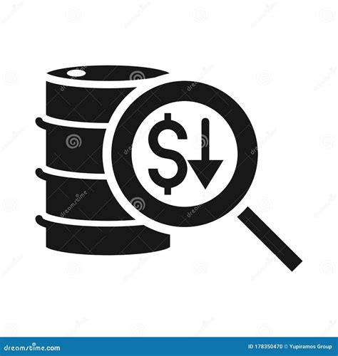 Barrel Money Analysis Trade Crisis Economy, Oil Price Crash Silhouette