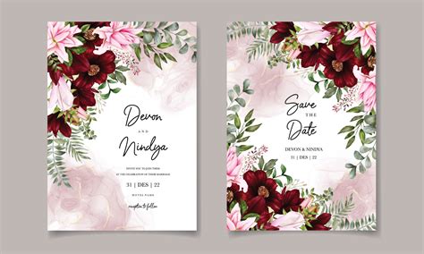 Wedding Invitation Flower Vector Art Icons And Graphics For Free Download