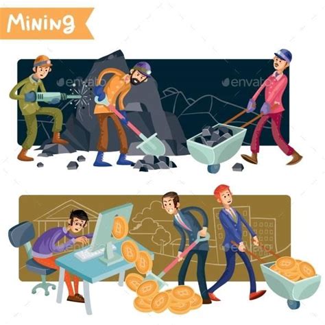 Bitcoin mining is a great way to earn cryptocurrency while providing a valuable service to the global what does it take to mine bitcoin in 2020. Bitcoin Mining Concept Vector Illustration ในปี 2020