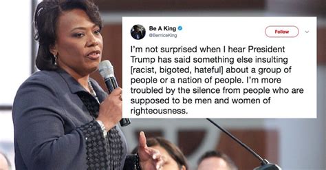 Bernice King Says Trumps Racist Comments Are ‘troubling To Our