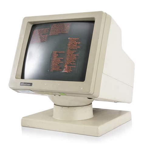 Vintage Computer Monitor With Red Text Gil And Roy Props
