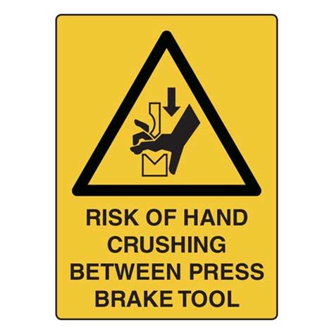 Hand Crushing Between Press Brake Tool Safety Signs Direct