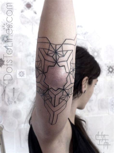 Geometric Tattoo On Elbow — Ideas And Designs Geometric Tattoo Elbow